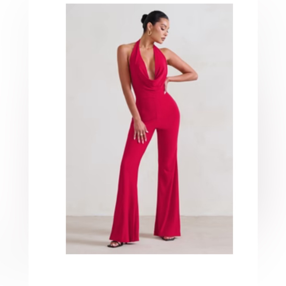 Club L London Jumpsuit Red 
US size 6 (medium) 
Brand New